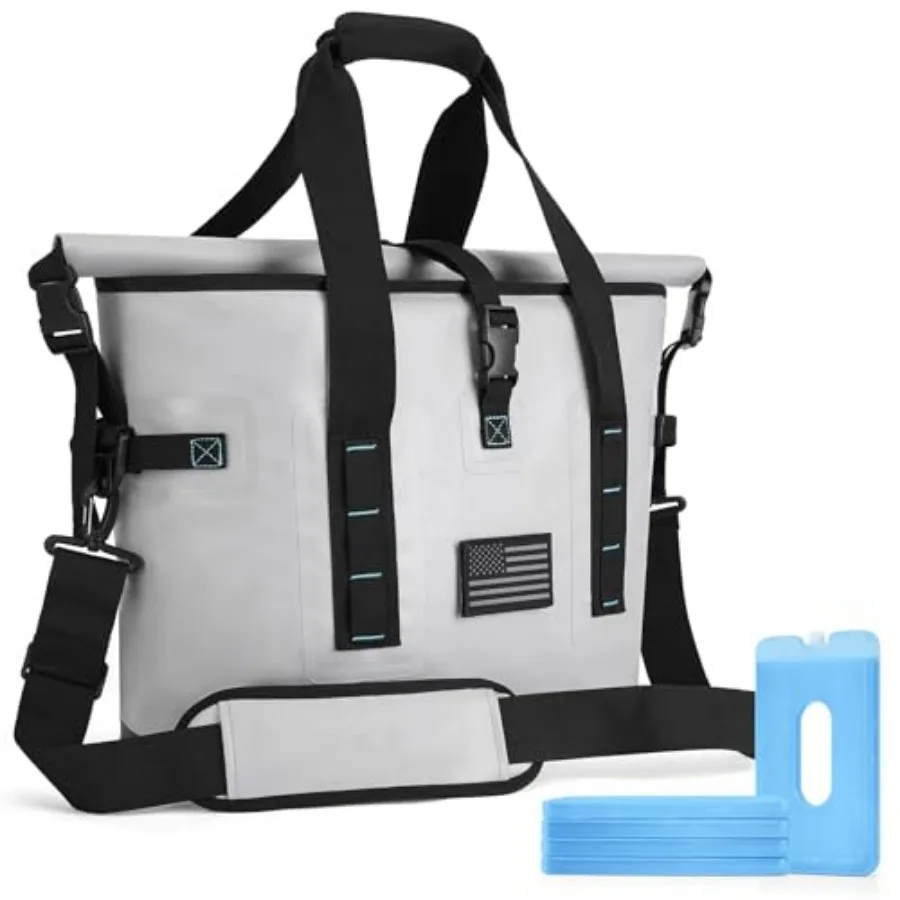 40 Can Large Soft Cooler Bag - Insulated Leak - Proof Cooler Bag with Roll-Top Waterproof Seal Portable for Travel Camping, Sho
40 Can Large Soft Cooler Bag - Insulated Leak - Proof Cooler Bag with Roll-Top Waterproof Seal Portable for Travel Camping, Sho