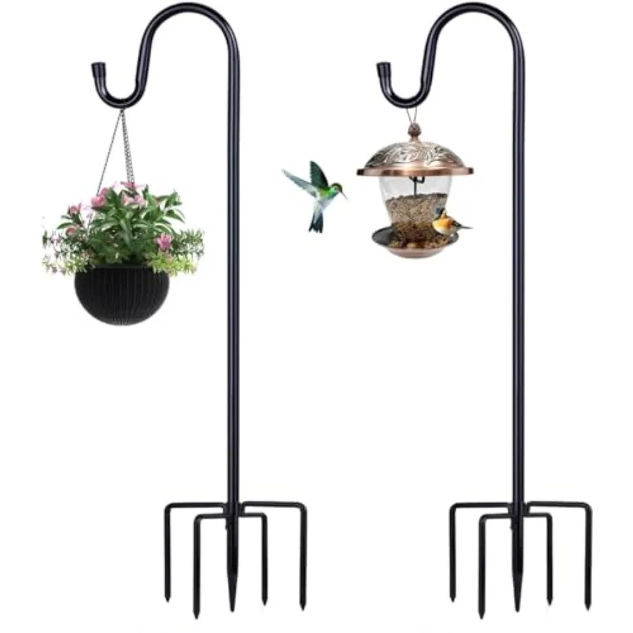 Shepherd Hooks for Outdoor, 2 Pack Bird Feeder Pole with 5 Prongs Base for Hanging Lantern, Hummgbird Feeder, Lightweight Plant
Shepherd Hooks for Outdoor, 2 Pack Bird Feeder Pole with 5 Prongs Base for Hanging Lantern, Hummgbird Feeder, Lightweight Plant