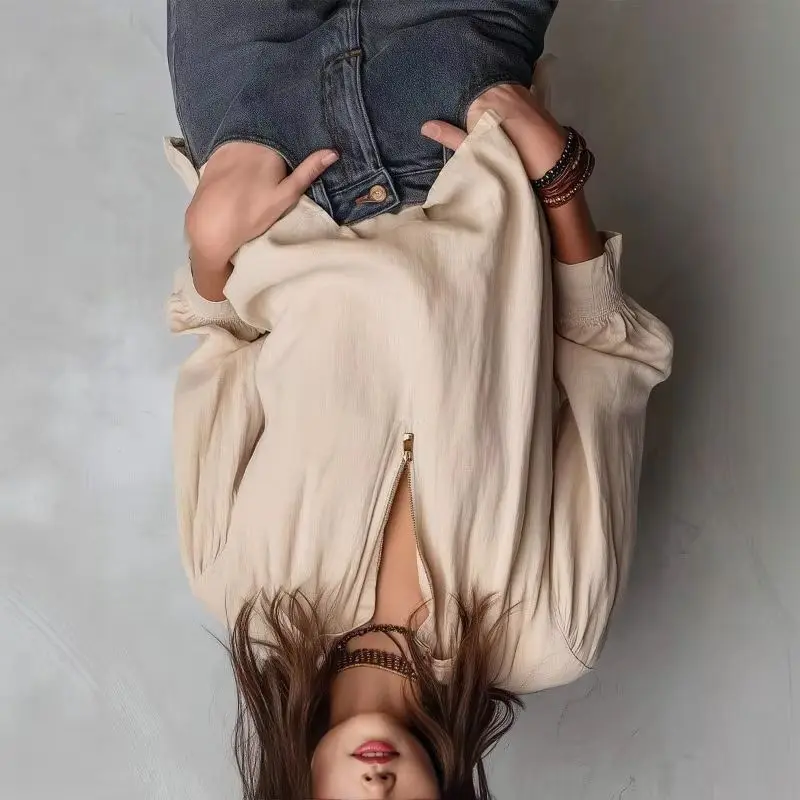 Foreign Trade European American Women's Clothing Shirt Collar Pullover Solid Color Cotton and Linen Zipper Loose Women's Shirt
Foreign Trade European American Women's Clothing Shirt Collar Pullover Solid Color Cotton and Linen Zipper Loose Women's Shirt