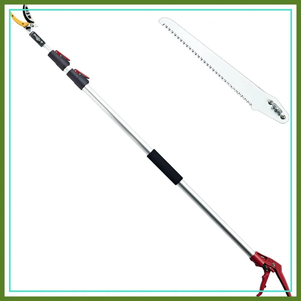 4.6-10 Ft Extendable Tree Pruner with Pole Saw, Long Handle Trimmer for Branches, Telescoping Lopper and Fruit Picker
4.6-10 Ft Extendable Tree Pruner with Pole Saw, Long Handle Trimmer for Branches, Telescoping Lopper and Fruit Picker