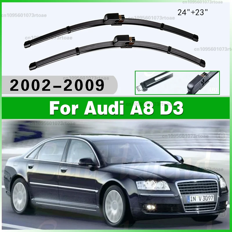For Audi A8 D3 2002 - 2009 Wiper LHD Front Wiper Blades Windshield 24"+23" Windscreen Window Car Rain Brushes Wipers 2007 2008
For Audi A8 D3 2002 - 2009 Wiper LHD Front Wiper Blades Windshield 24"+23" Windscreen Window Car Rain Brushes Wipers 2007 2008