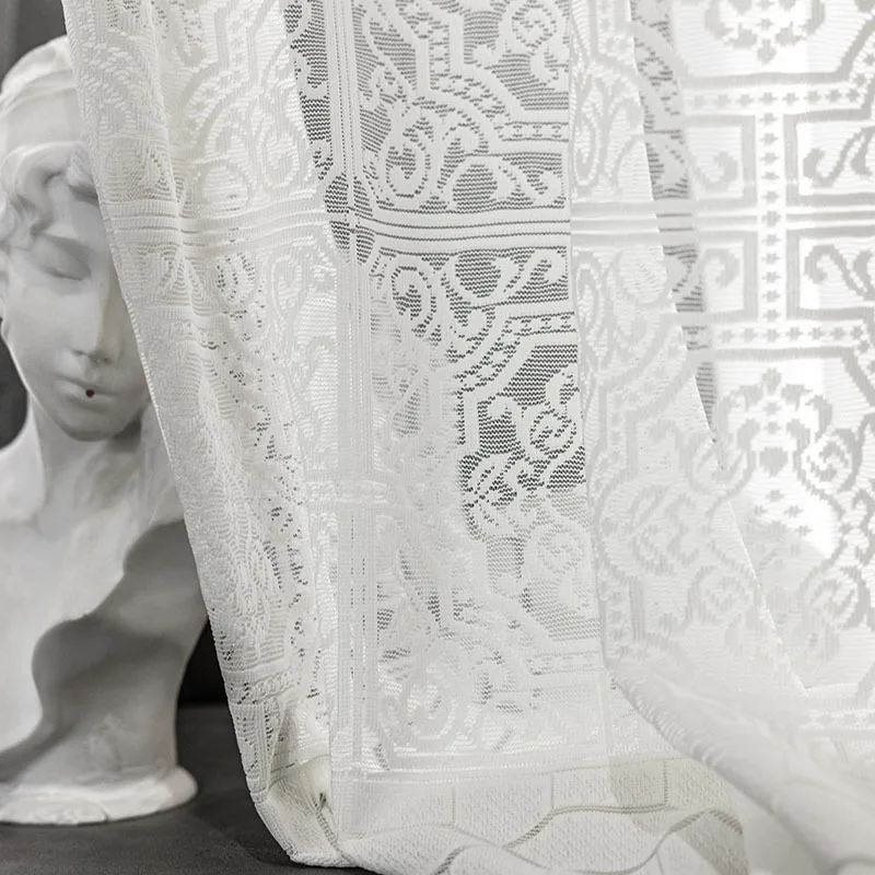 Nordic French Curtains for Living Dining Room Bedroom Custom Modern Simple Chinese Jacquard White Tulle Door Window Curtain
Nordic French Curtains for Living Dining Room Bedroom Custom Modern Simple Chinese Jacquard White Tulle Door Window Curtain