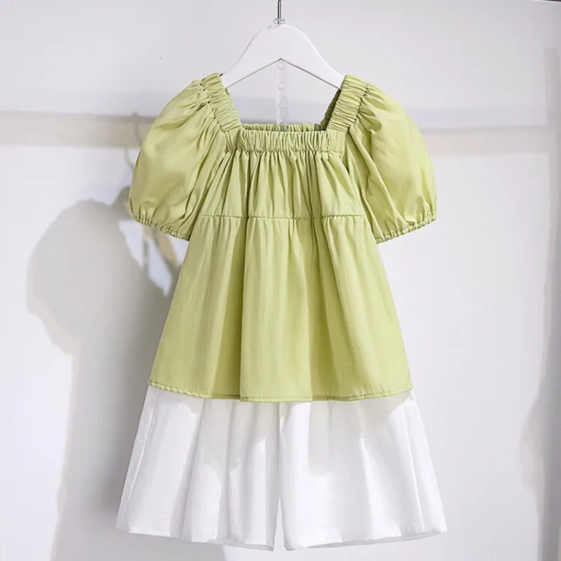 Girls Summer Clothing Set Children's Casual Tencel Chiffon + Wide-Leg Pants Two-Piece Set 2025 New
Girls Summer Clothing Set Children's Casual Tencel Chiffon + Wide-Leg Pants Two-Piece Set 2025 New