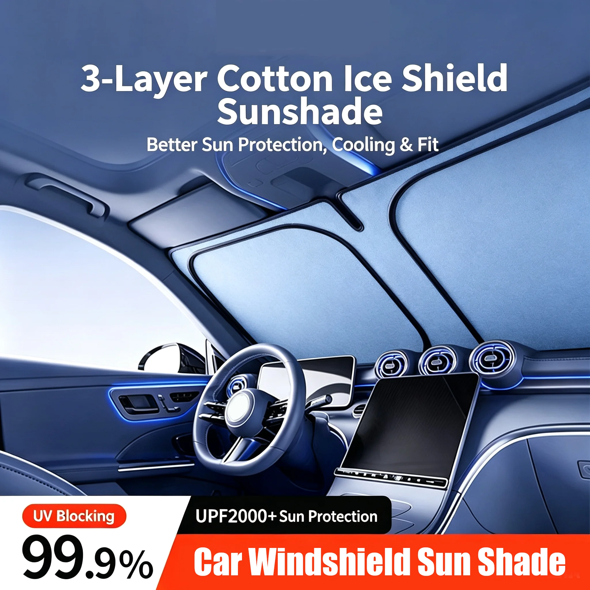Car Windshield Sun Shade UPF50+ Sun Visor for Tesla for BMW/Au-di Universal Gas & EV Windshield UV Protection Foldable Sun Cover
Car Windshield Sun Shade UPF50+ Sun Visor for Tesla for BMW/Au-di Universal Gas & EV Windshield UV Protection Foldable Sun Cover