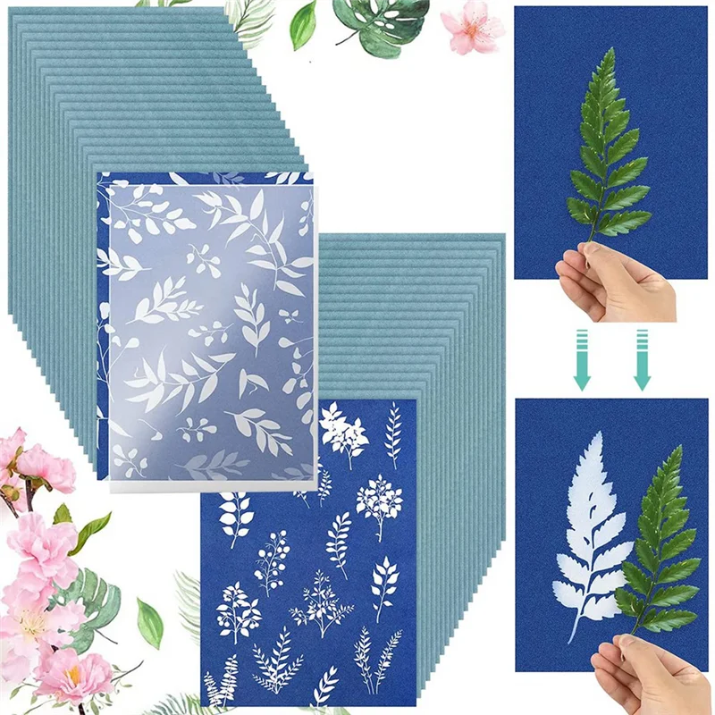 ADP-40 Pcs Sun Print Paper Kit with Acrylic Panel A5 Sun Printing Art Paper Sensitivity Nature Printing Paper
ADP-40 Pcs Sun Print Paper Kit with Acrylic Panel A5 Sun Printing Art Paper Sensitivity Nature Printing Paper