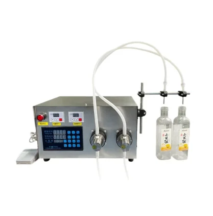 Dual-head Magnetic Pump Liquid Filling Machine for Cleaning Agents Beverages Soy Sauce Vinegar and Timed Dispensing
Dual-head Magnetic Pump Liquid Filling Machine for Cleaning Agents Beverages Soy Sauce Vinegar and Timed Dispensing