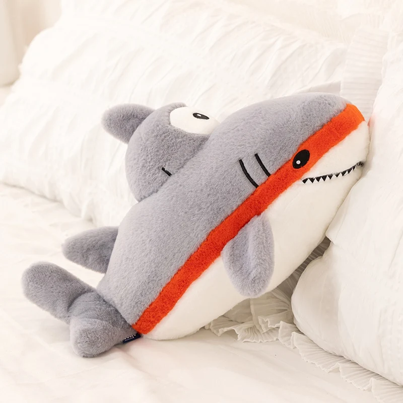 Cartoon Grey Shark Plushies Cute Shark Captain Plush Doll Soft Stuffed Ocean Animal Shark Plush Pillow Adorable Home Sofa Decor 
Cartoon Grey Shark Plushies Cute Shark Captain Plush Doll Soft Stuffed Ocean Animal Shark Plush Pillow Adorable Home Sofa Decor