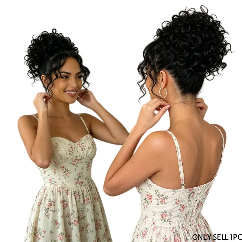 10inch Large Drawstring Curly Bun Hairpiece, Women's Synthetic Fiber Curly Ponytail Wig, Suitable for Daily Use, Parties, Photography, and Other Occasions Best Gift Options
10inch Large Drawstring Curly Bun Hairpiece, Women's Synthetic Fiber Curly Ponytail Wig, Suitable for Daily Use, Parties, Photography, and Other Occasions Best Gift Options