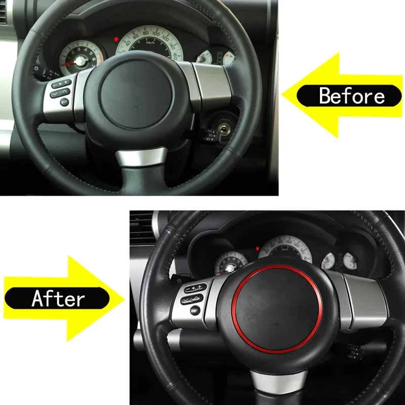 For Toyota FJ Cruiser 2007-2021 Aluminum Alloy Red/Silver Car Steering Wheel Center Ring Decorative Sticker Car Accessories
For Toyota FJ Cruiser 2007-2021 Aluminum Alloy Red/Silver Car Steering Wheel Center Ring Decorative Sticker Car Accessories