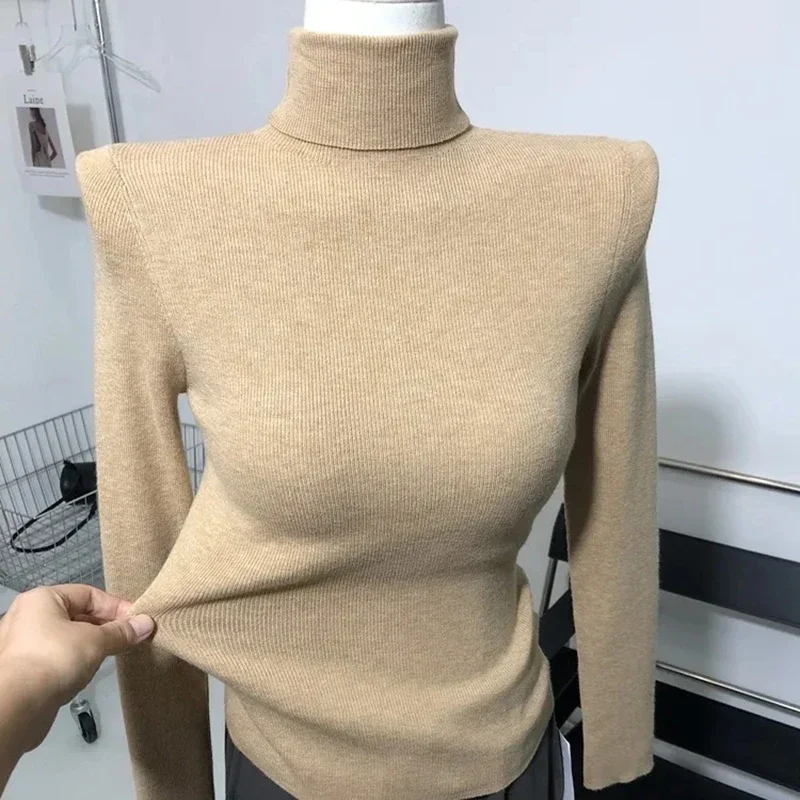Autumn Winter Warm Knitted Sweater Women Fashion Korean Solid Slim Turtleneck Sweater Harajuku Simple Basic All Match Jumper New
Autumn Winter Warm Knitted Sweater Women Fashion Korean Solid Slim Turtleneck Sweater Harajuku Simple Basic All Match Jumper New