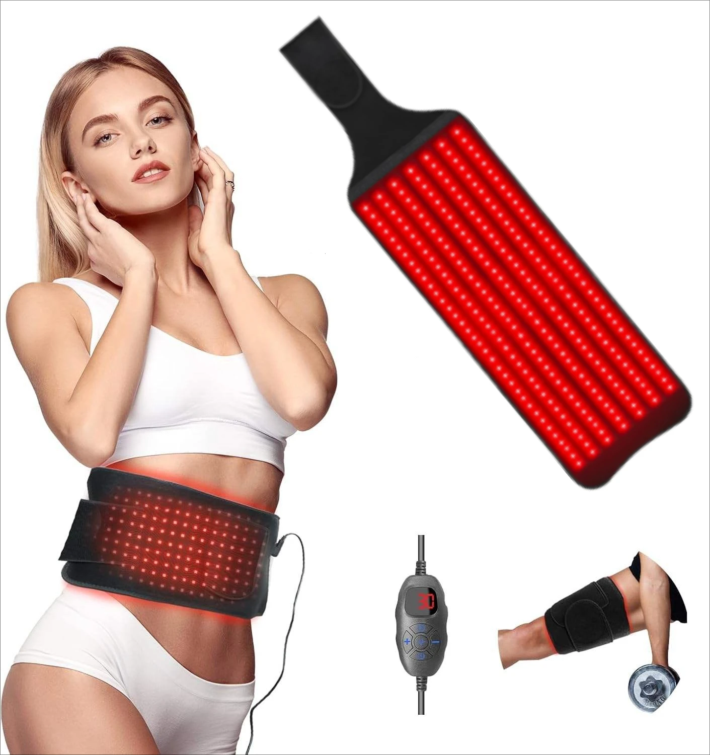 Red Light Therapy Belt with 210 LEDs,Infrared Red Light Therapy for Body, 660&850 nm RedLight Wrap Pad with Timer for Back Waist
Red Light Therapy Belt with 210 LEDs,Infrared Red Light Therapy for Body, 660&850 nm RedLight Wrap Pad with Timer for Back Waist
