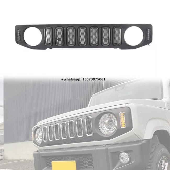 LUMA ABS Front Bumper Grille LED Turn Light Black Easy Installation for Jimny Sierra JB64 JB74 JC74 3/5Door 2019-2024
LUMA ABS Front Bumper Grille LED Turn Light Black Easy Installation for Jimny Sierra JB64 JB74 JC74 3/5Door 2019-2024