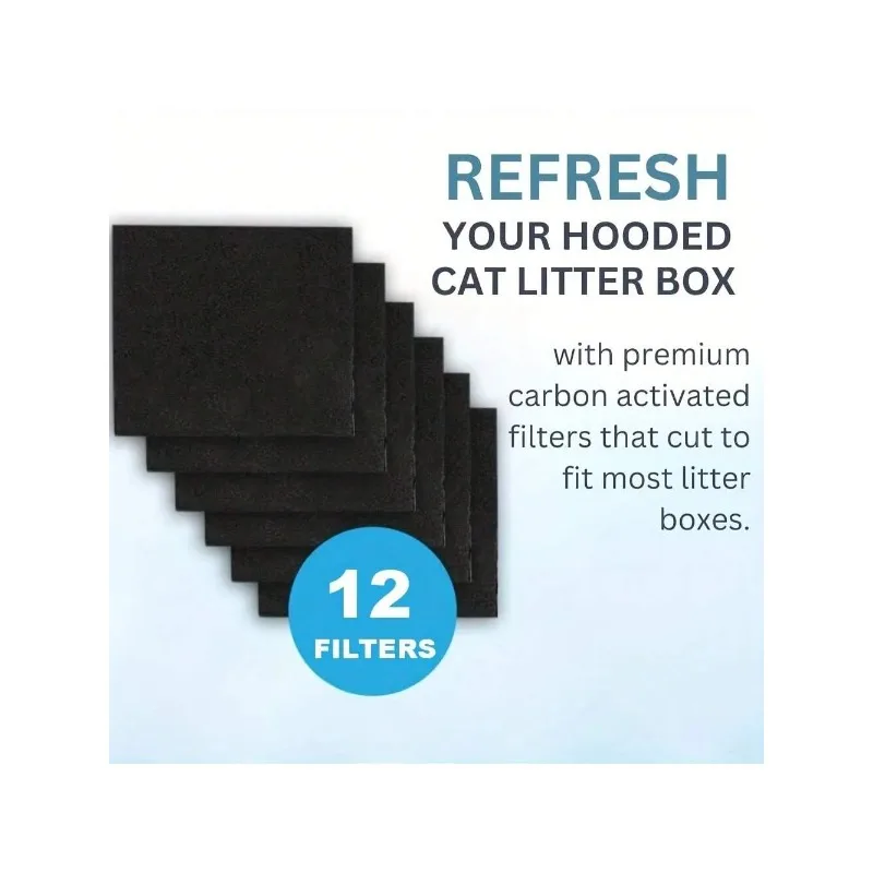 3pcs Cat Litter Box Charcoal Filters Replacement Carbon Odor Filters 6Inch X 6.5Inch Hooded Cat Litter Boxes and Pans
3pcs Cat Litter Box Charcoal Filters Replacement Carbon Odor Filters 6Inch X 6.5Inch Hooded Cat Litter Boxes and Pans