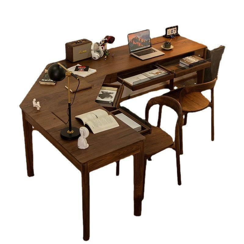 Double desk light luxury solid wood simple corner desk
Double desk light luxury solid wood simple corner desk