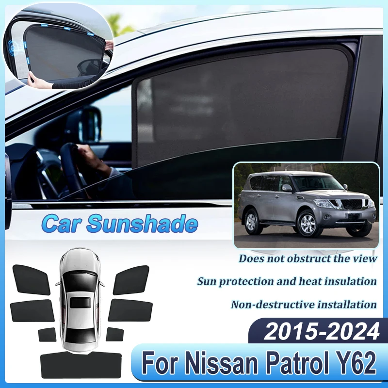 Car Visors For Nissan Patrol Y62 All Accessories 2015-2024 MK6 Mesh Windows Sunshade Side Window Sun Visors Privacy Curtain UV
Car Visors For Nissan Patrol Y62 All Accessories 2015-2024 MK6 Mesh Windows Sunshade Side Window Sun Visors Privacy Curtain UV