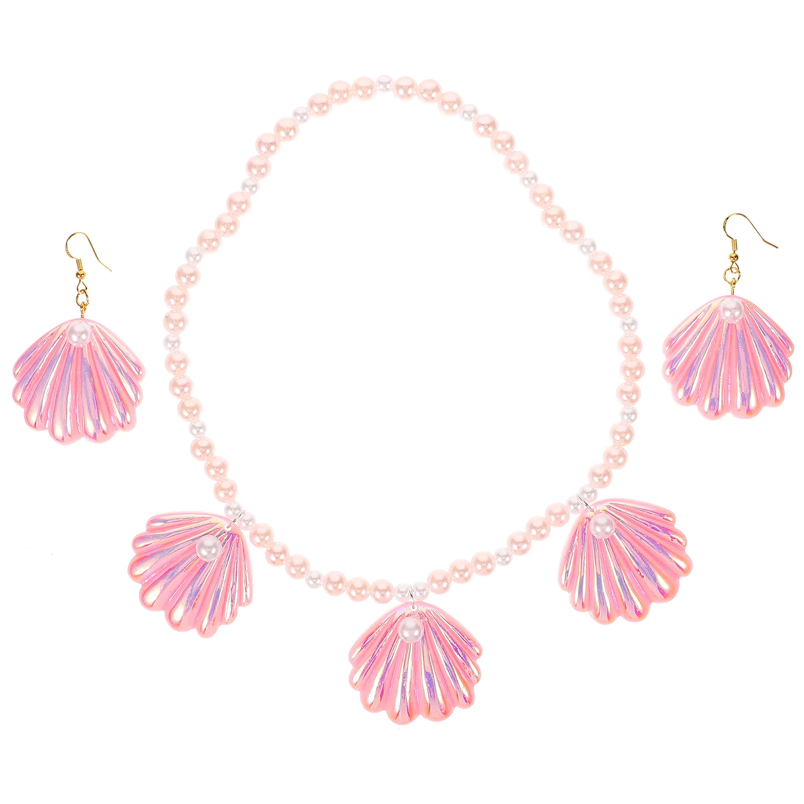 Pearl Necklace Earrings Set 65g Pink Beads Girls Women Mermaid Beach Party Jewelry Gift Summer Trendy Hook
Pearl Necklace Earrings Set 65g Pink Beads Girls Women Mermaid Beach Party Jewelry Gift Summer Trendy Hook