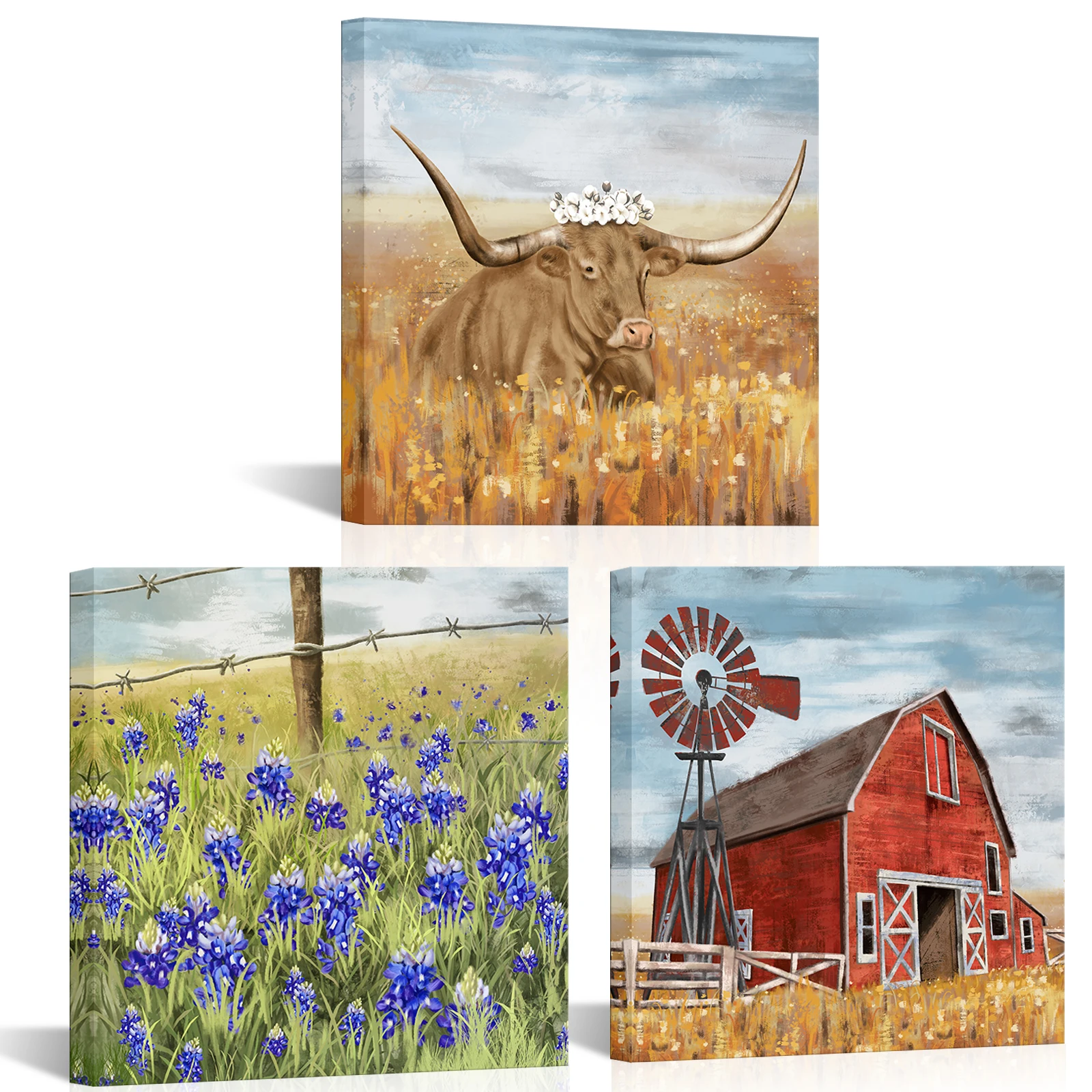3 Pieces Farm Landscape Wall Art Poster Flowers Field Print Canvas Painting Modern Style Picture Living Room Home Decor
3 Pieces Farm Landscape Wall Art Poster Flowers Field Print Canvas Painting Modern Style Picture Living Room Home Decor