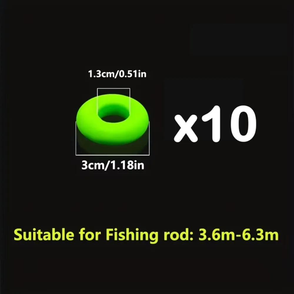 10Pcs Anti-Slip Fishing Pole Stopper Anti-detachment High Elasticity Fishing Rod Stop Ring Silicone Universal
10Pcs Anti-Slip Fishing Pole Stopper Anti-detachment High Elasticity Fishing Rod Stop Ring Silicone Universal