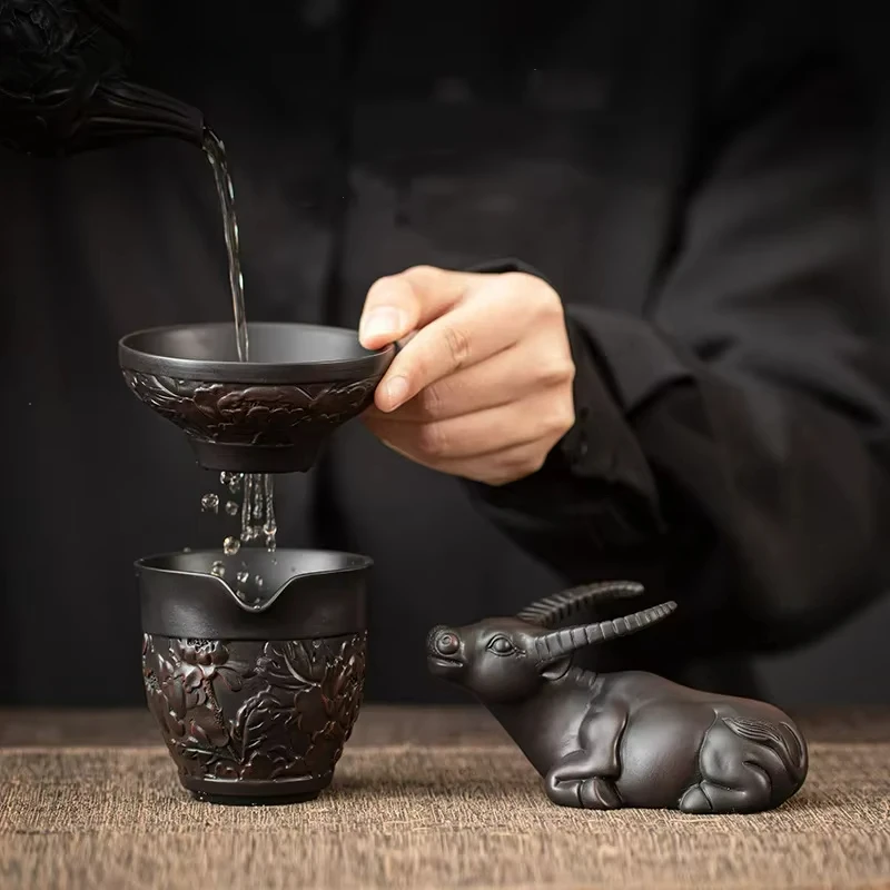 Qingxi Purple Pottery Daniel Filter Set All-Ceramic Integrated Tea Stainer Filter-Hole Tea Filtration Tea Ceremony Utensil
Qingxi Purple Pottery Daniel Filter Set All-Ceramic Integrated Tea Stainer Filter-Hole Tea Filtration Tea Ceremony Utensil