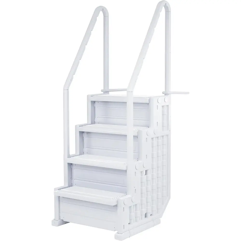 White Pool Steps for Above Ground Pools, 48-54 Deck Mount, Supports Up to 350 lbs
White Pool Steps for Above Ground Pools, 48-54 Deck Mount, Supports Up to 350 lbs