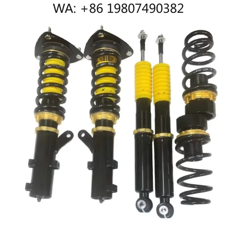Competition Black Coil Spring Coilover Shocks, High Toughness Steel Suspension Damper, High Speed Cornering Urban Racing Parts
Competition Black Coil Spring Coilover Shocks, High Toughness Steel Suspension Damper, High Speed Cornering Urban Racing Parts