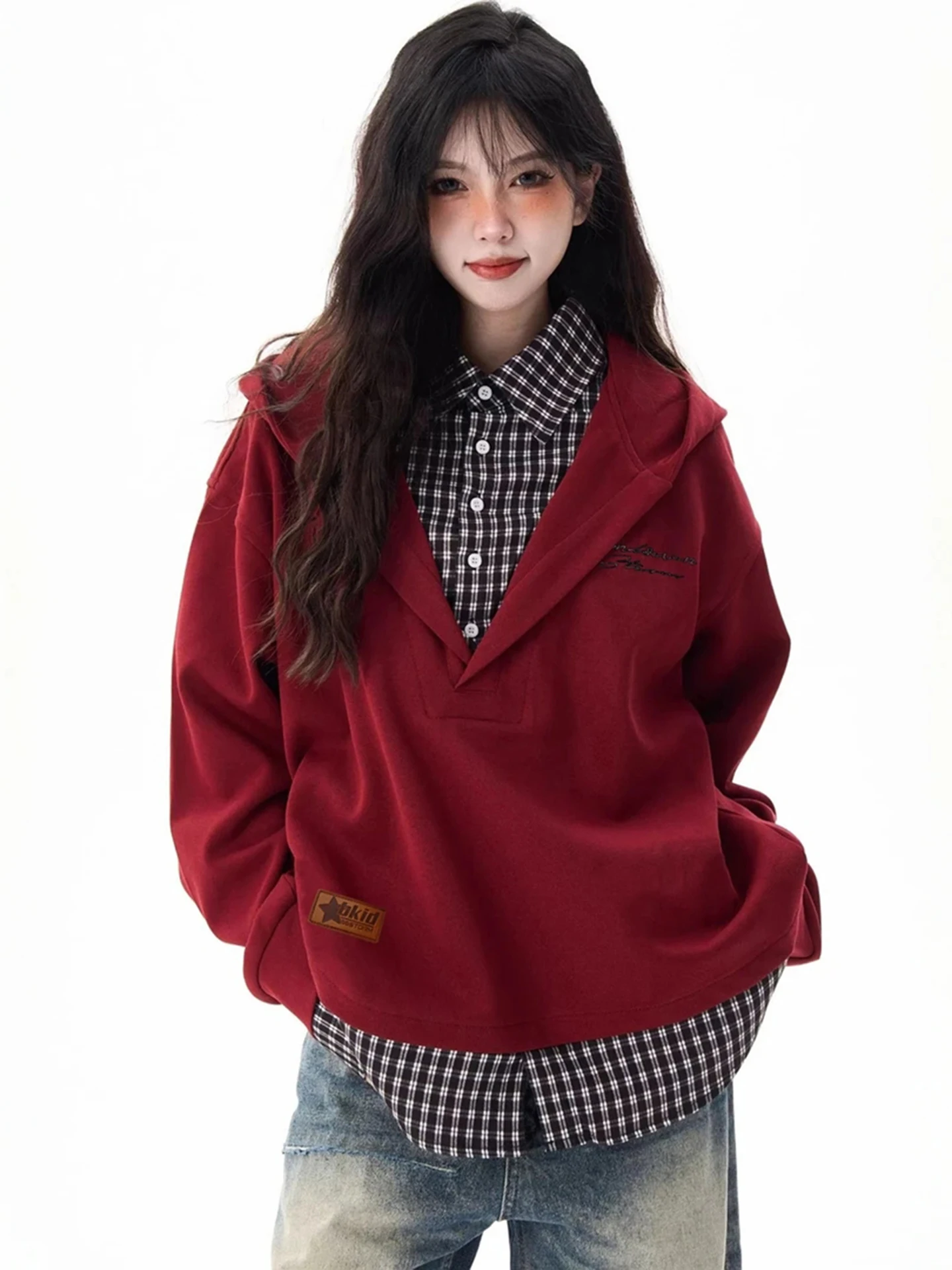 Мужская толстовка оверсайз с клетчатым принтом, осенняя повседневная дышащая кофта с длинными рукавами, молодежная и парная модная одежда, удобный крой
Мужская толстовка оверсайз с клетчатым принтом, осенняя повседневная дышащая кофта с длинными рукавами, молодежная и парная модная одежда, удобный крой