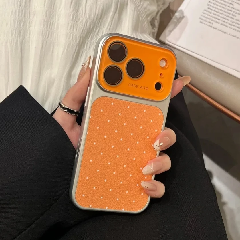 Модный чехол с мультяшным принтом в горошек и узором личи для iPhone 16 17 Pro Max 13 14 15, с защитой камеры и противоударными свойствами
Модный чехол с мультяшным принтом в горошек и узором личи для iPhone 16 17 Pro Max 13 14 15, с защитой камеры и противоударными свойствами