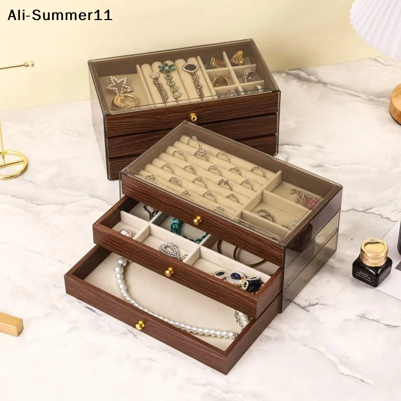 【Wq0】Multi-layer Wooden Jewelry Box Transparent Window Rings Necklace Jewelry Storage Case Organizer Bracelet Earrings
【Wq0】Multi-layer Wooden Jewelry Box Transparent Window Rings Necklace Jewelry Storage Case Organizer Bracelet Earrings