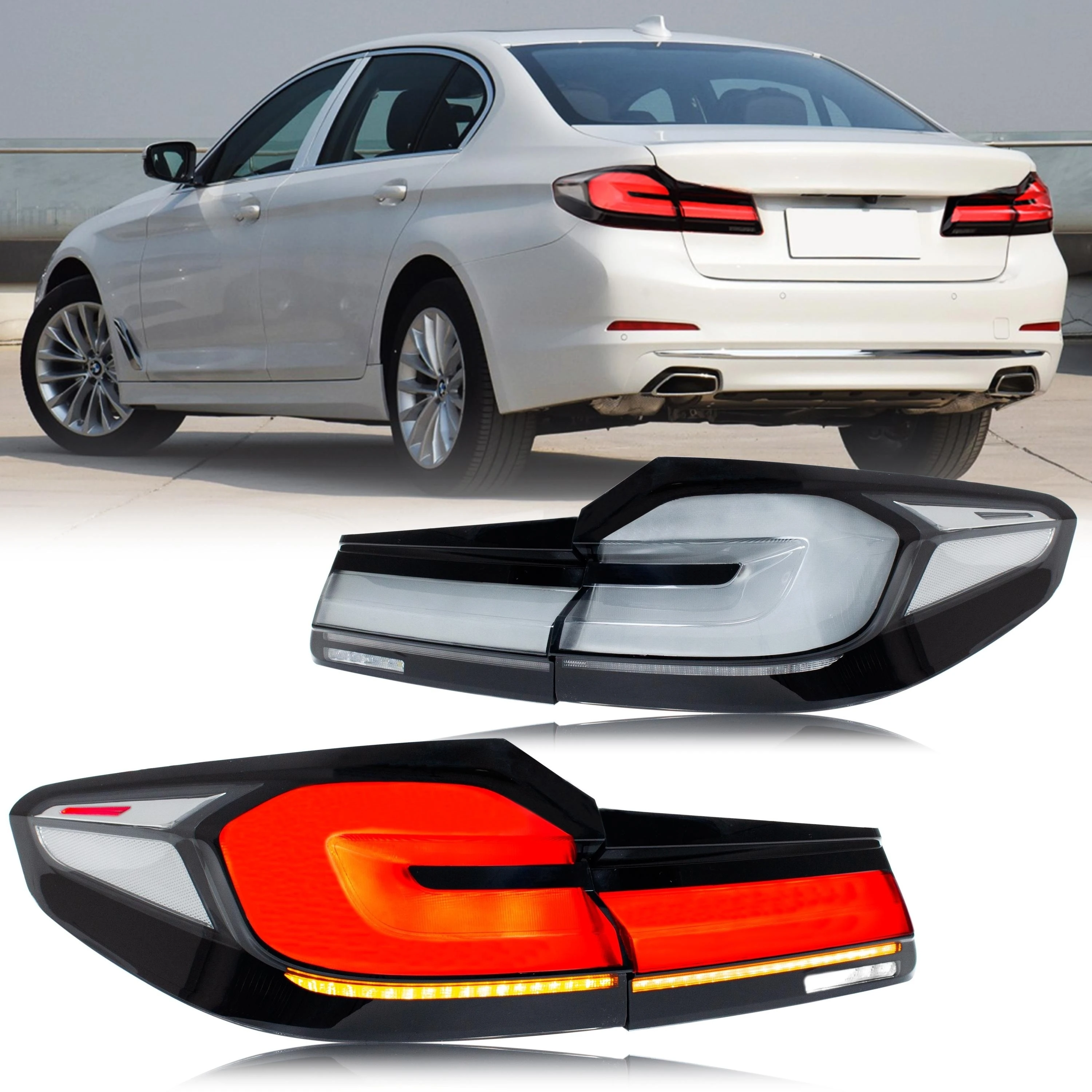 LED Tail Lights for BMW G30 F90 M5 5 Series 2018 2019 2020 Sequential Turn Signal Rear Lamps Assembly Accessary
LED Tail Lights for BMW G30 F90 M5 5 Series 2018 2019 2020 Sequential Turn Signal Rear Lamps Assembly Accessary