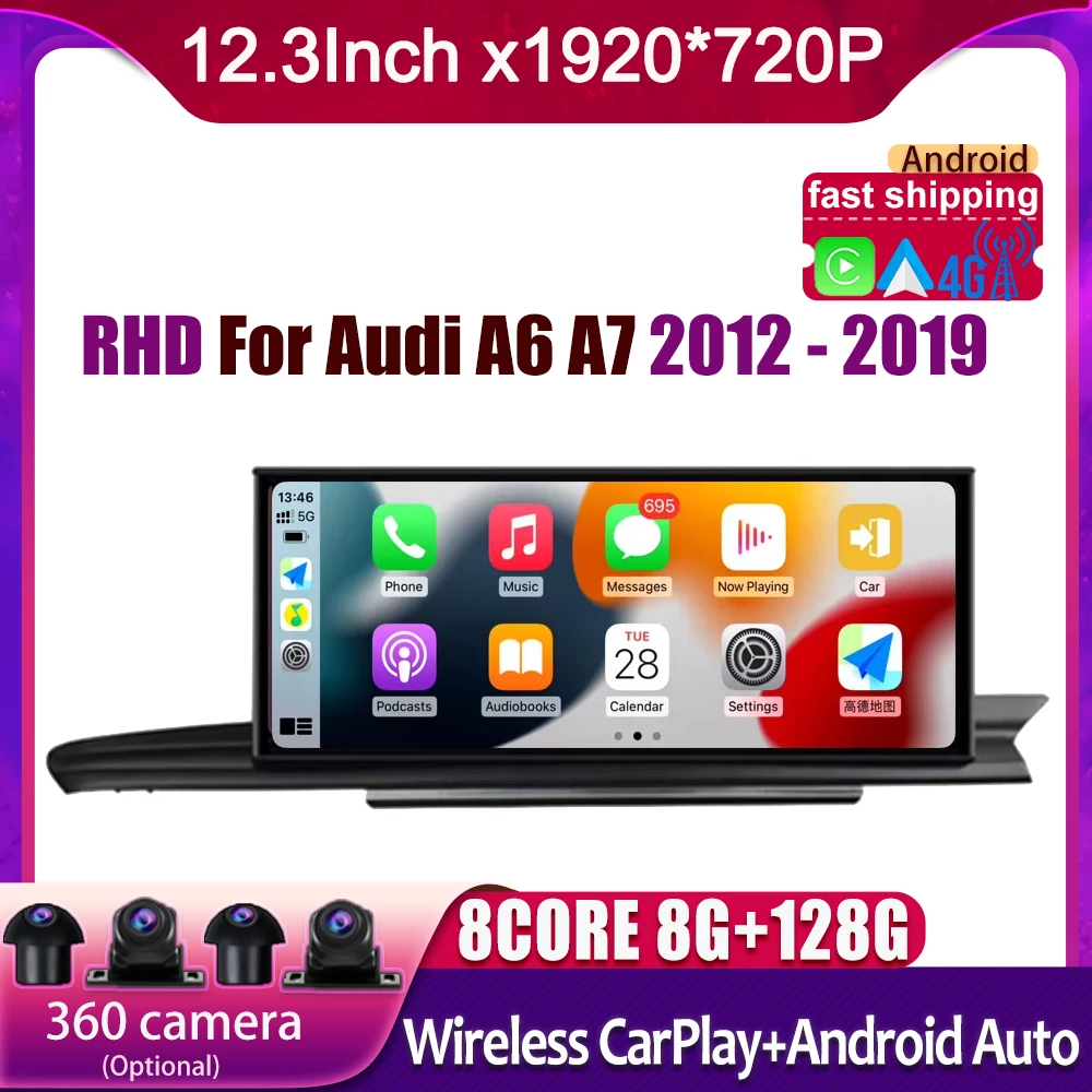 RHD For Audi A6 A7 2012 - 2019 Android 14 Touch Screen 12.3 Inch Car Accessories Carplay Monitor Multimedia Auto Radio Player
RHD For Audi A6 A7 2012 - 2019 Android 14 Touch Screen 12.3 Inch Car Accessories Carplay Monitor Multimedia Auto Radio Player
