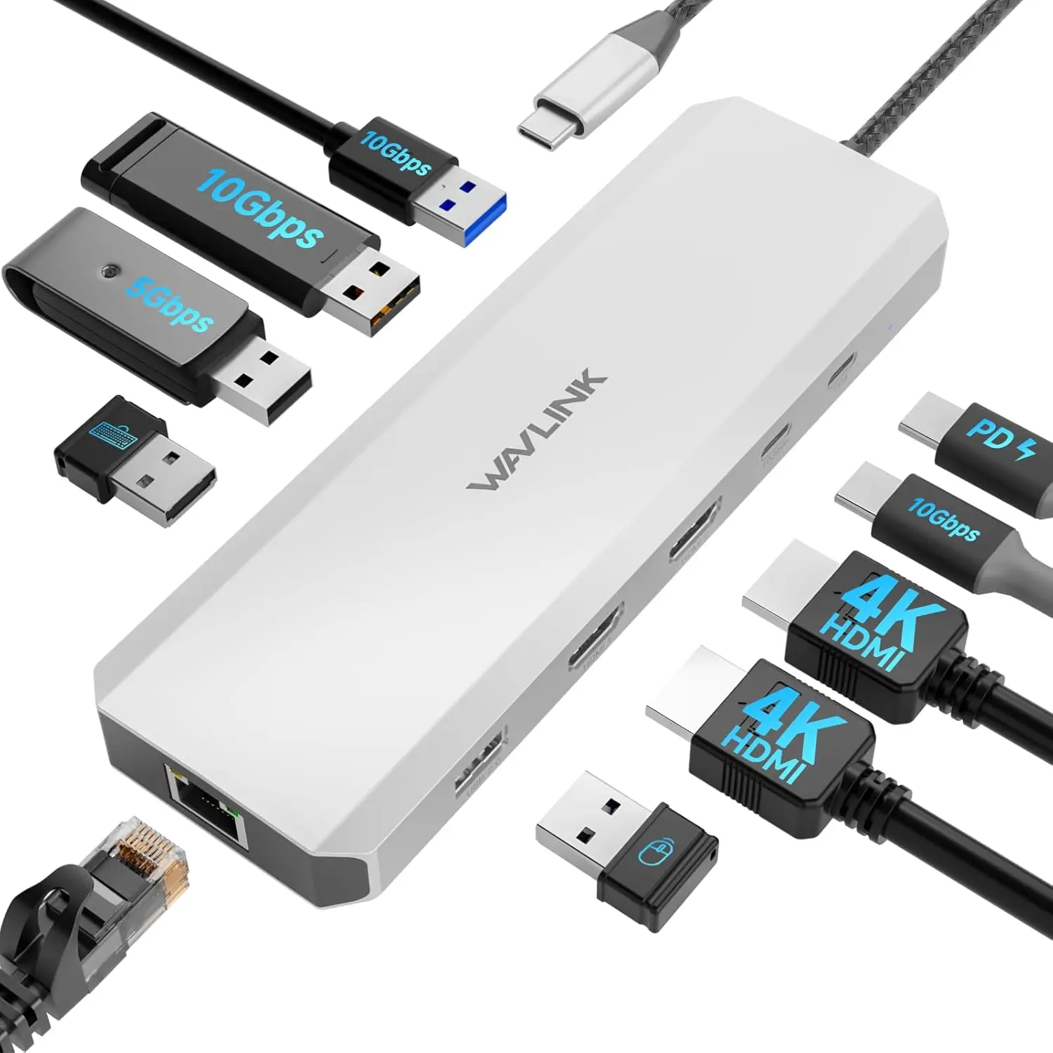 Многофункциональная док-станция 10-в-1 для ноутбуков, USB-C хаб 10 Гбит/с с двумя портами HDMI, 100 Вт PD, Gigabit Ethernet для ноутбуков на Windows
Многофункциональная док-станция 10-в-1 для ноутбуков, USB-C хаб 10 Гбит/с с двумя портами HDMI, 100 Вт PD, Gigabit Ethernet для ноутбуков на Windows