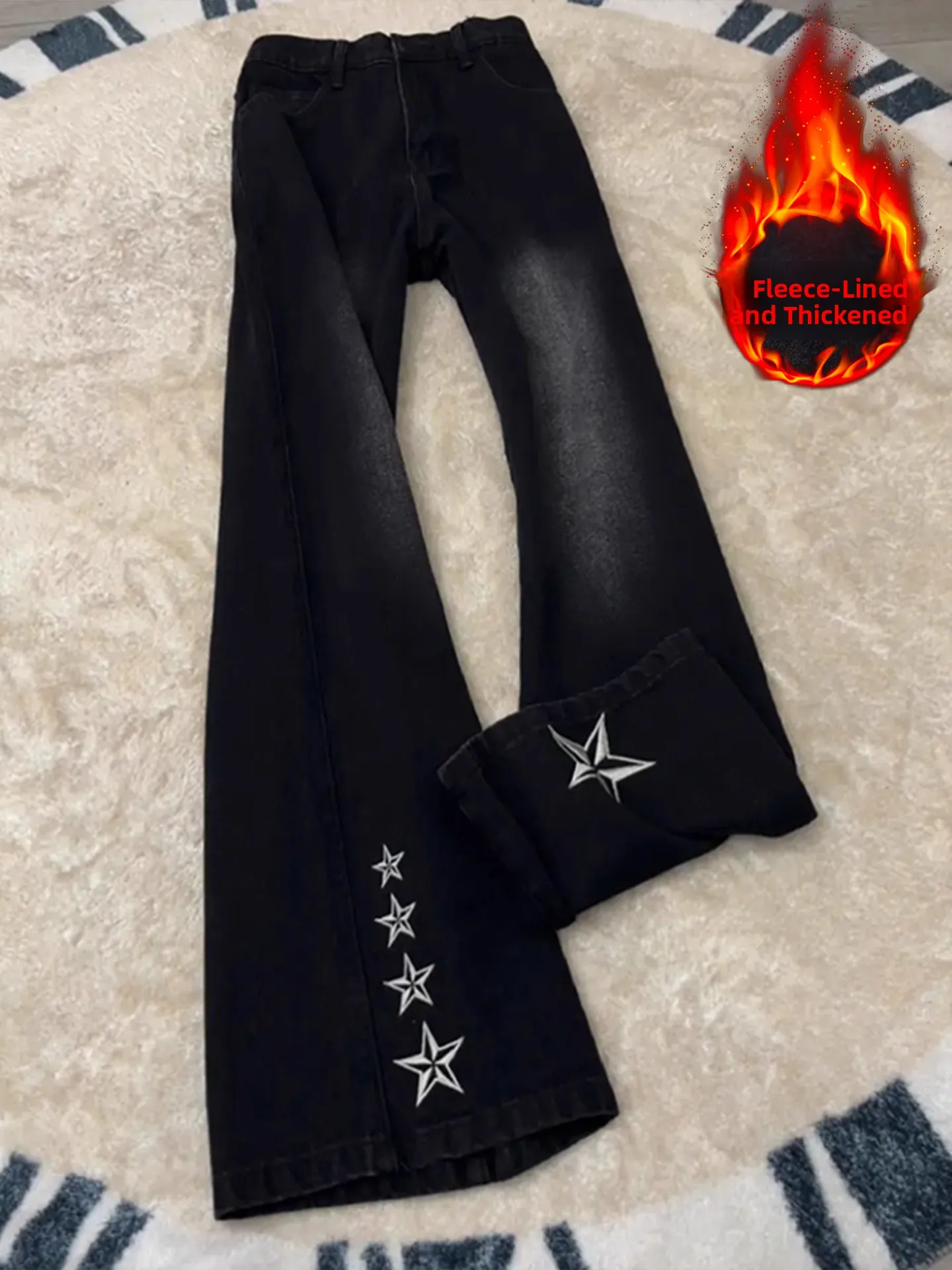 Мужские джинсы Bla Star с вышивкой, на подкладке, с высокой талией, расклешенные, в американском стиле High Street, для осени и зимы
Мужские джинсы Bla Star с вышивкой, на подкладке, с высокой талией, расклешенные, в американском стиле High Street, для осени и зимы