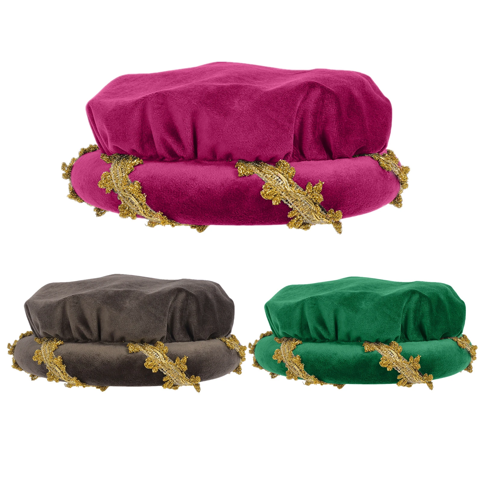 Men Women Medieval Tudor Velvet Hat Renaissance Royal Gold Embroidery Trim Hat Noble Headwear For Adult Carnival Themed Party
Men Women Medieval Tudor Velvet Hat Renaissance Royal Gold Embroidery Trim Hat Noble Headwear For Adult Carnival Themed Party