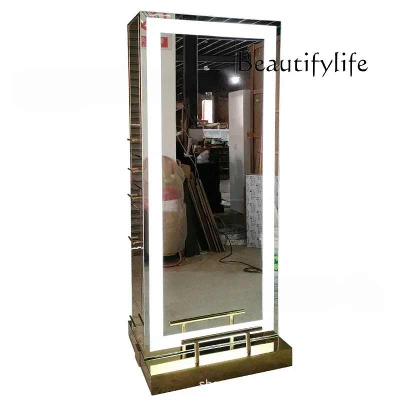 X Hair Salon Dressing Table for Hair Salon Simple Barber Shop with Lamp Floor Mirror Double-Sided Hair Cutting Mirror
X Hair Salon Dressing Table for Hair Salon Simple Barber Shop with Lamp Floor Mirror Double-Sided Hair Cutting Mirror