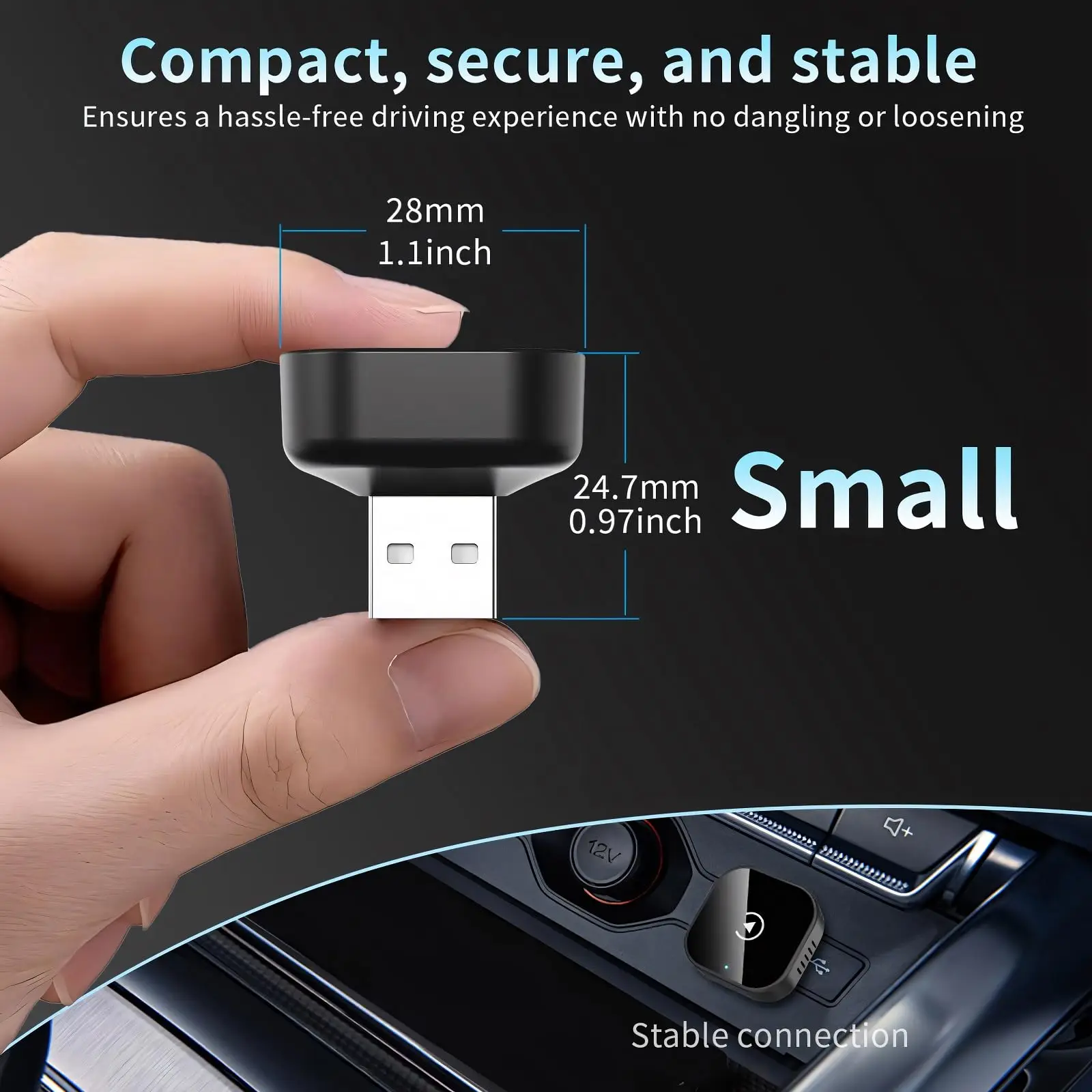 Car Connectivity CarPlay Box – Wired to Wireless Adapter for CarPlay & Android Auto Compact Plug-and-Play Mini Smart Dongle
Car Connectivity CarPlay Box – Wired to Wireless Adapter for CarPlay & Android Auto Compact Plug-and-Play Mini Smart Dongle