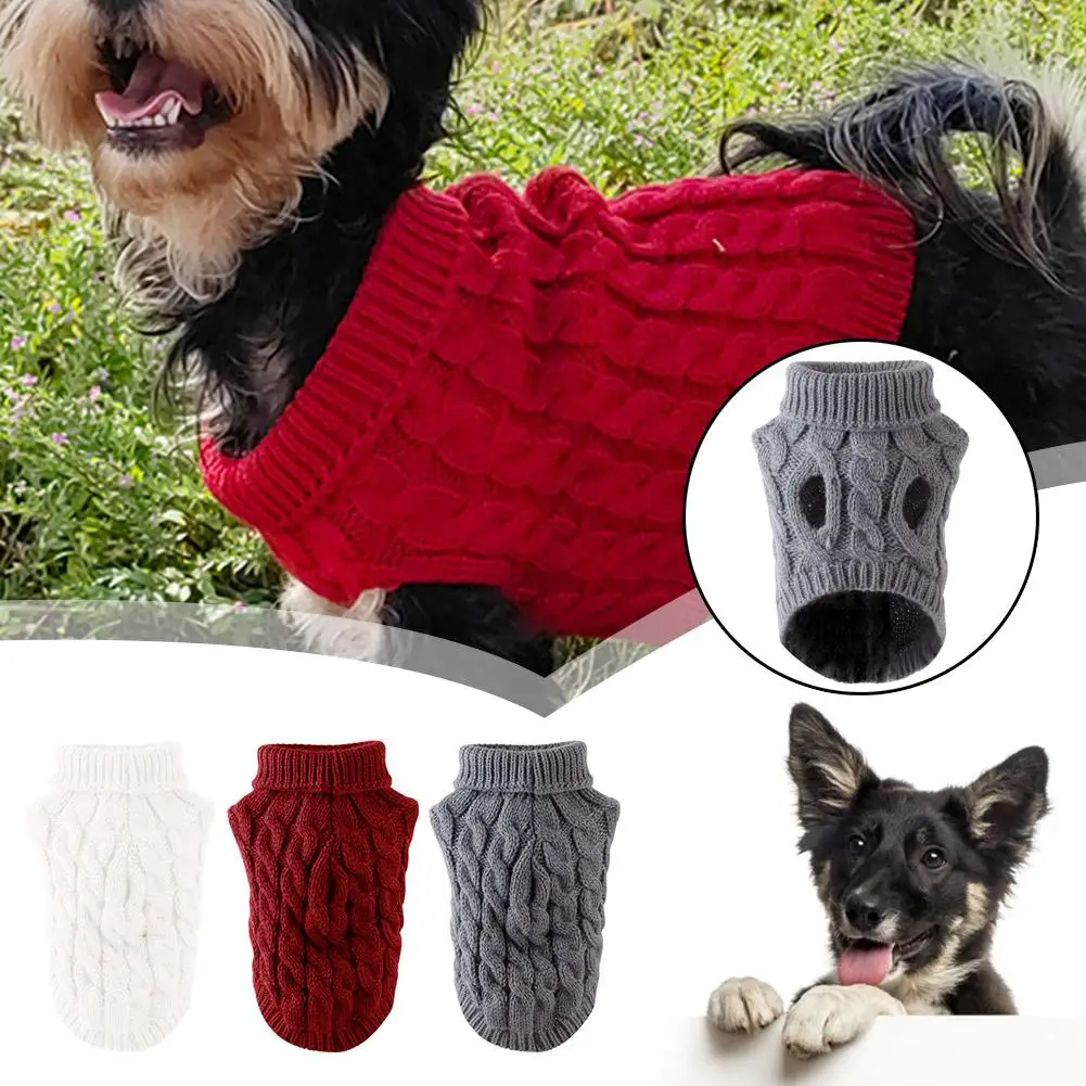 Pet Dog Turtleneck Knitting Sweater Coat Winter Warmer Thickening Pullover Knitwear Crochet Coat Clothes for Dog Puppy H8Q6
Pet Dog Turtleneck Knitting Sweater Coat Winter Warmer Thickening Pullover Knitwear Crochet Coat Clothes for Dog Puppy H8Q6