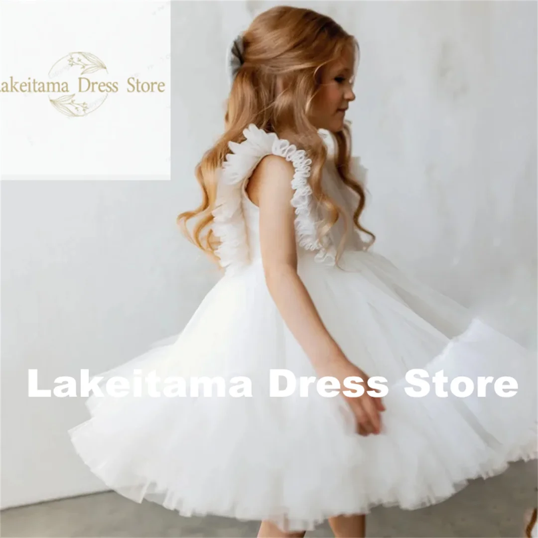 Customization White Tulle Puffy Flower Girl Dresses Tiered Short Sleeve For Wedding Birthday Party Banquet Holy Communion Gowns
Customization White Tulle Puffy Flower Girl Dresses Tiered Short Sleeve For Wedding Birthday Party Banquet Holy Communion Gowns