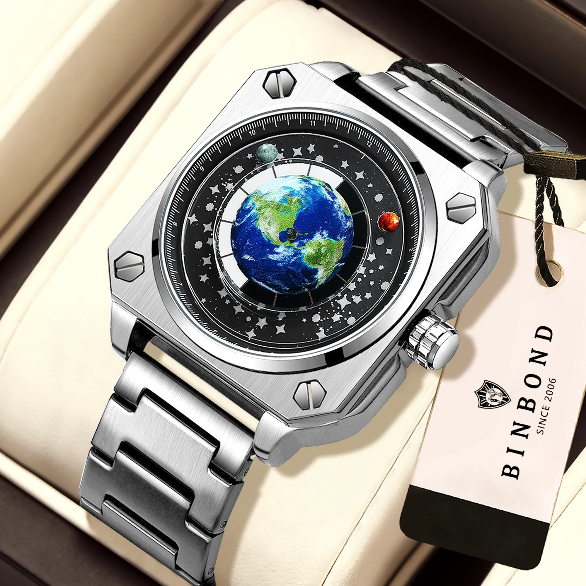 BINBOND Orginal Earth&Star Accuable Quartz Wristwatches For Men Luxury Luminous Waterproof men's Watch Casual Reloj Free Ship
BINBOND Orginal Earth&Star Accuable Quartz Wristwatches For Men Luxury Luminous Waterproof men's Watch Casual Reloj Free Ship