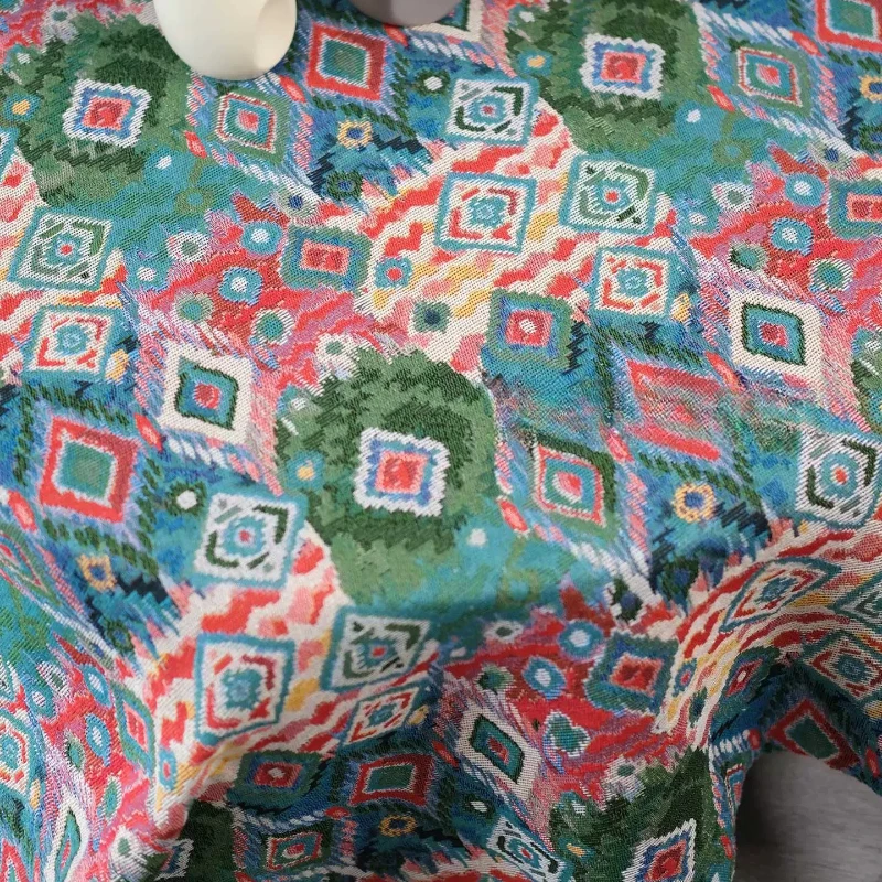 Color Block Boho Geometric Ethnic Designer Jacquard Fabric Retro Cloth for DIY Sofa Bag Tablecloth Curtain Sewing By The Meter
Color Block Boho Geometric Ethnic Designer Jacquard Fabric Retro Cloth for DIY Sofa Bag Tablecloth Curtain Sewing By The Meter