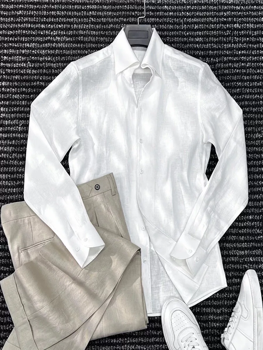 Men's Cotton Linen Shirt Thin Breathable Slim Fit Long Sleeve Sun Protection Open Cardigan Casual Workwear Shirt
Men's Cotton Linen Shirt Thin Breathable Slim Fit Long Sleeve Sun Protection Open Cardigan Casual Workwear Shirt