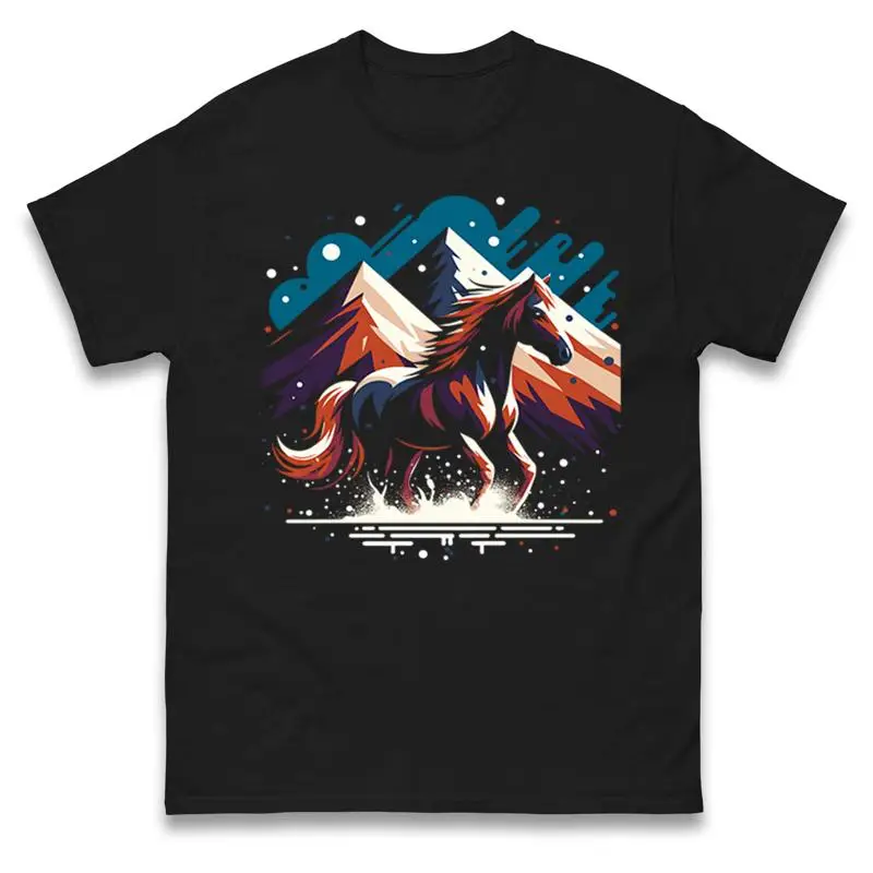 Футболка с разноцветной лошадью и фантазийными маркировками, креативный топ на день рождения 
Футболка с разноцветной лошадью и фантазийными маркировками, креативный топ на день рождения