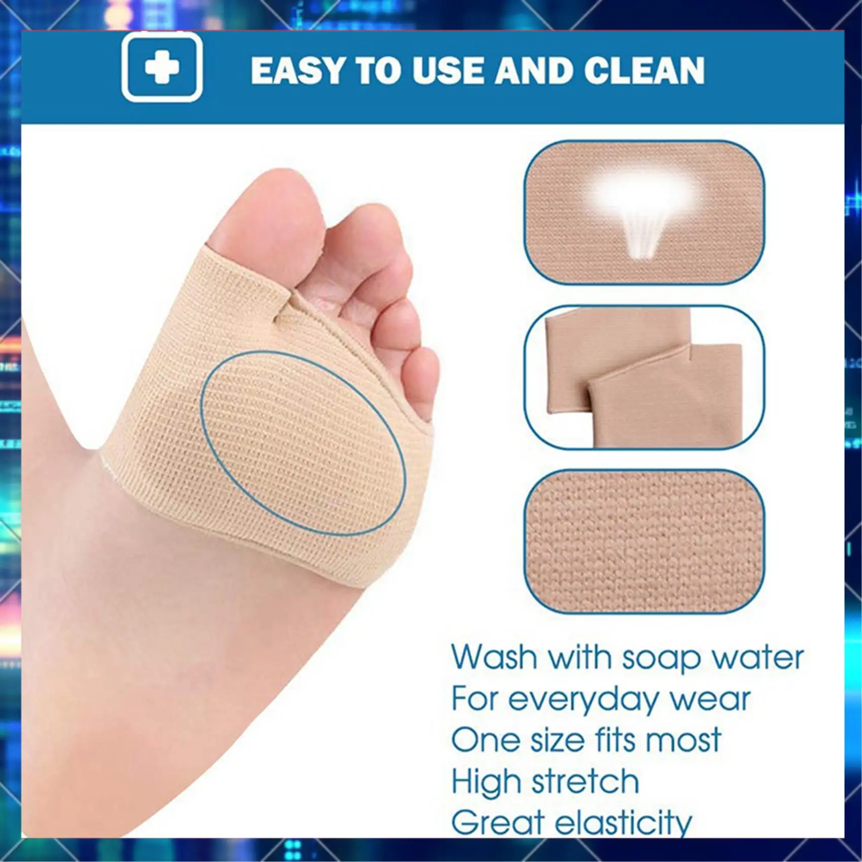 Metatarsal Sleeve Pads-4-Pair Ball Of Foot Cushions And 2-Pair Gel Forefoot Cushion For Metatarsalgia,Blisters,Callus-AA02
Metatarsal Sleeve Pads-4-Pair Ball Of Foot Cushions And 2-Pair Gel Forefoot Cushion For Metatarsalgia,Blisters,Callus-AA02