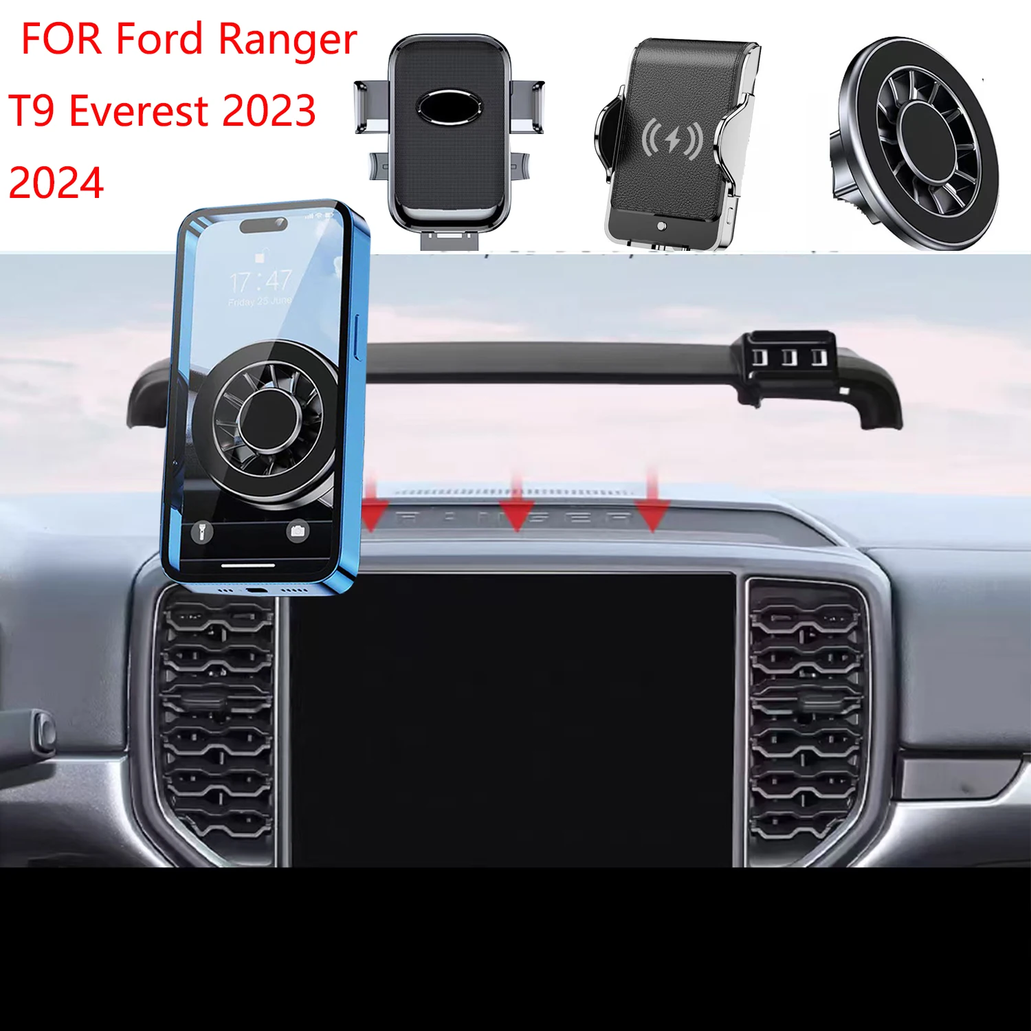Car Phone Holder For Ford Ranger T9 2023 2024 Magnetic GPS Screen Fixed Fast Wireless Charging Mobile Phone Mount Accessories
Car Phone Holder For Ford Ranger T9 2023 2024 Magnetic GPS Screen Fixed Fast Wireless Charging Mobile Phone Mount Accessories