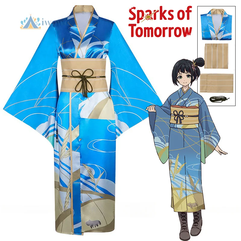 Anime 20th Denmoku Inako Momokawa Cosplay Costume Sparks of Tomorrow Kimono Dress Accessories For Women Girls Party Role Playing
Anime 20th Denmoku Inako Momokawa Cosplay Costume Sparks of Tomorrow Kimono Dress Accessories For Women Girls Party Role Playing