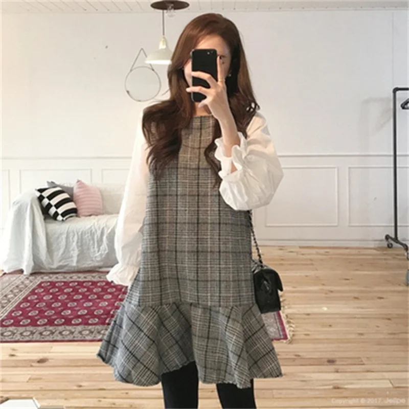 Women's Autumn Winter 2022 New Versatile Fat Sister Long Sleeve Fake Two Slimming Western Ruffle Plaid A-line Female Dress Plaid
Women's Autumn Winter 2022 New Versatile Fat Sister Long Sleeve Fake Two Slimming Western Ruffle Plaid A-line Female Dress Plaid