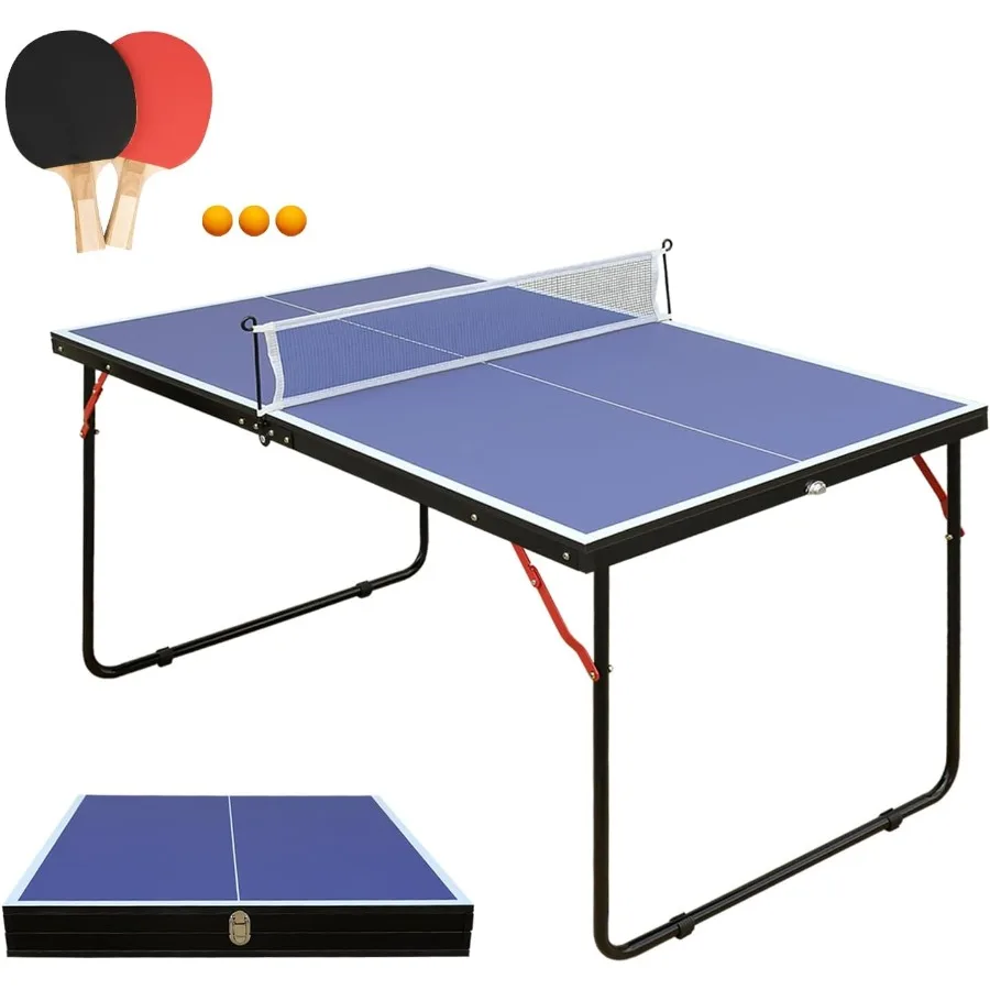 Складной портативный стол для пинг-понга для использования в помещении и на открытом воздухе с сеткой, 2 весла, 3 шарика, темно-синий, легкий, прочный материал
Складной портативный стол для пинг-понга для использования в помещении и на открытом воздухе с сеткой, 2 весла, 3 шарика, темно-синий, легкий, прочный материал