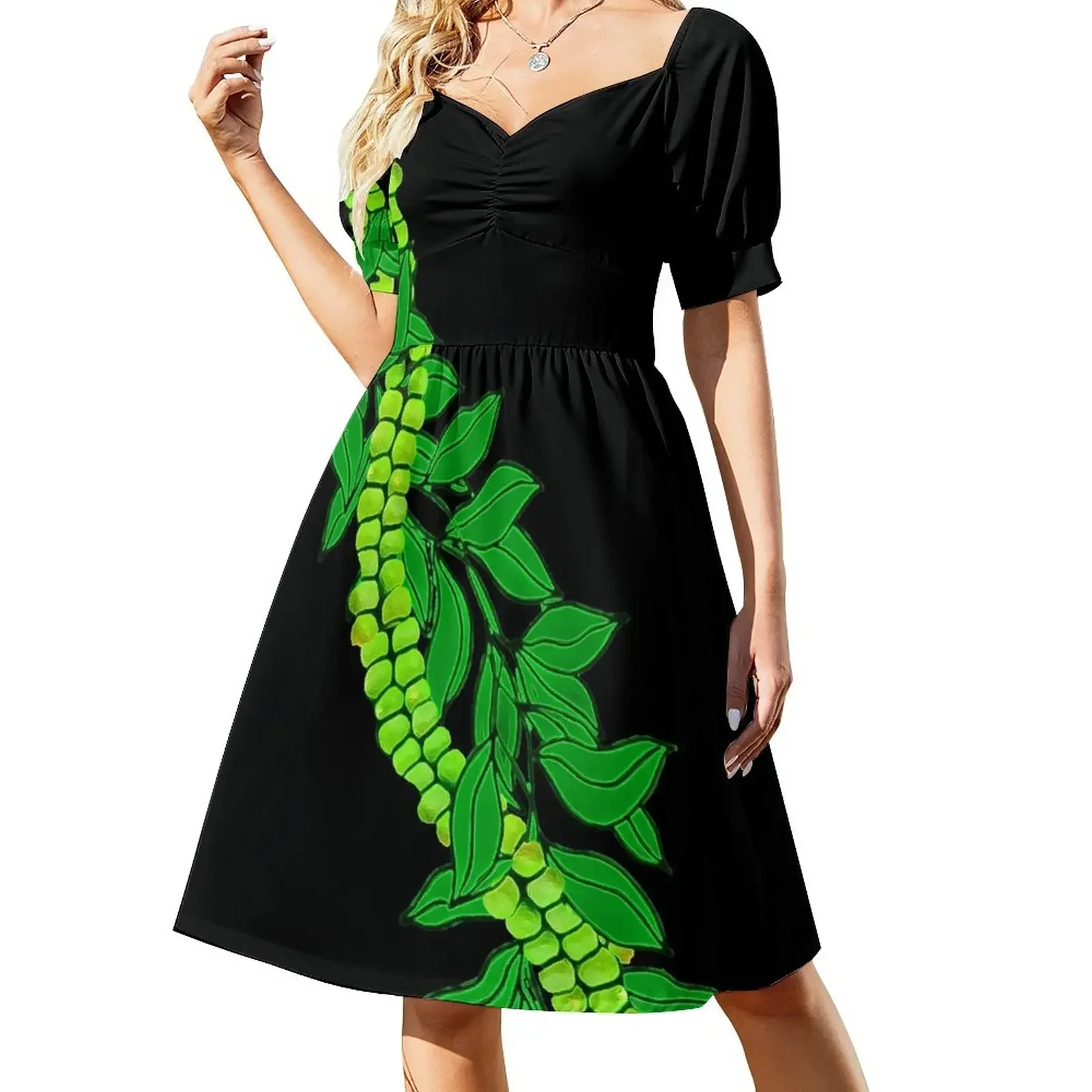 Maile and Mokihana Short-Sleeved Dress sexy short dresses daring Woman fashion dress women elegant luxury
Maile and Mokihana Short-Sleeved Dress sexy short dresses daring Woman fashion dress women elegant luxury