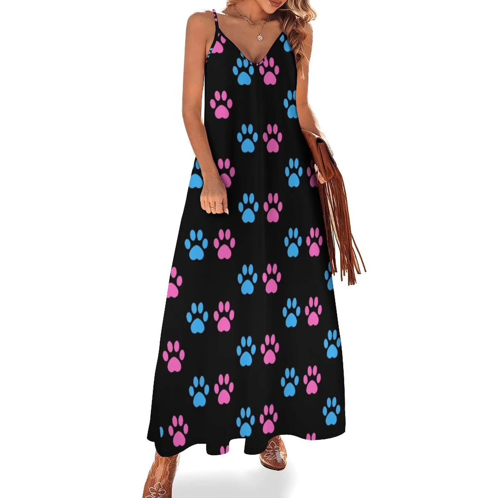 Blue and magenta paw Sleeveless Dress evening dresses ladies party dresses woman Dress
Blue and magenta paw Sleeveless Dress evening dresses ladies party dresses woman Dress