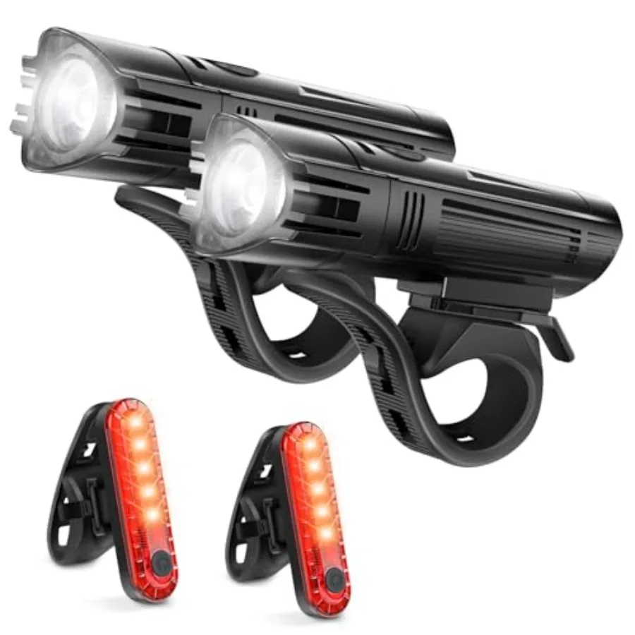 Ultra Bright USB Rechargeable Bike Light Set, Powerful Bicycle Front Headlight and Back Taillight, 4 Light Modes, Easy to Insta
Ultra Bright USB Rechargeable Bike Light Set, Powerful Bicycle Front Headlight and Back Taillight, 4 Light Modes, Easy to Insta