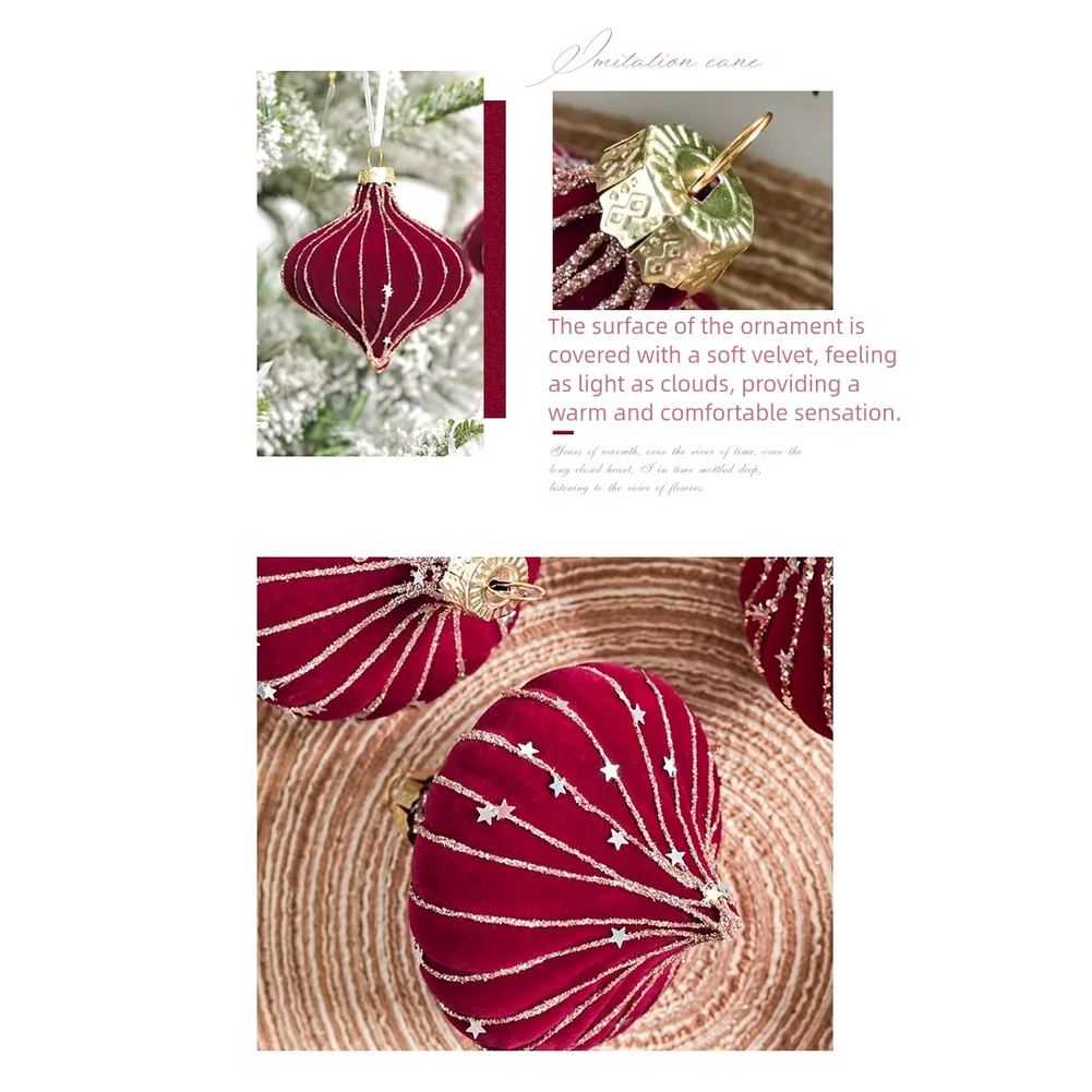 Six Handmade Holiday Ornaments with Soft Flocked Velvet and Artistic Hand Painted Accents for Seasonal Decoration
Six Handmade Holiday Ornaments with Soft Flocked Velvet and Artistic Hand Painted Accents for Seasonal Decoration